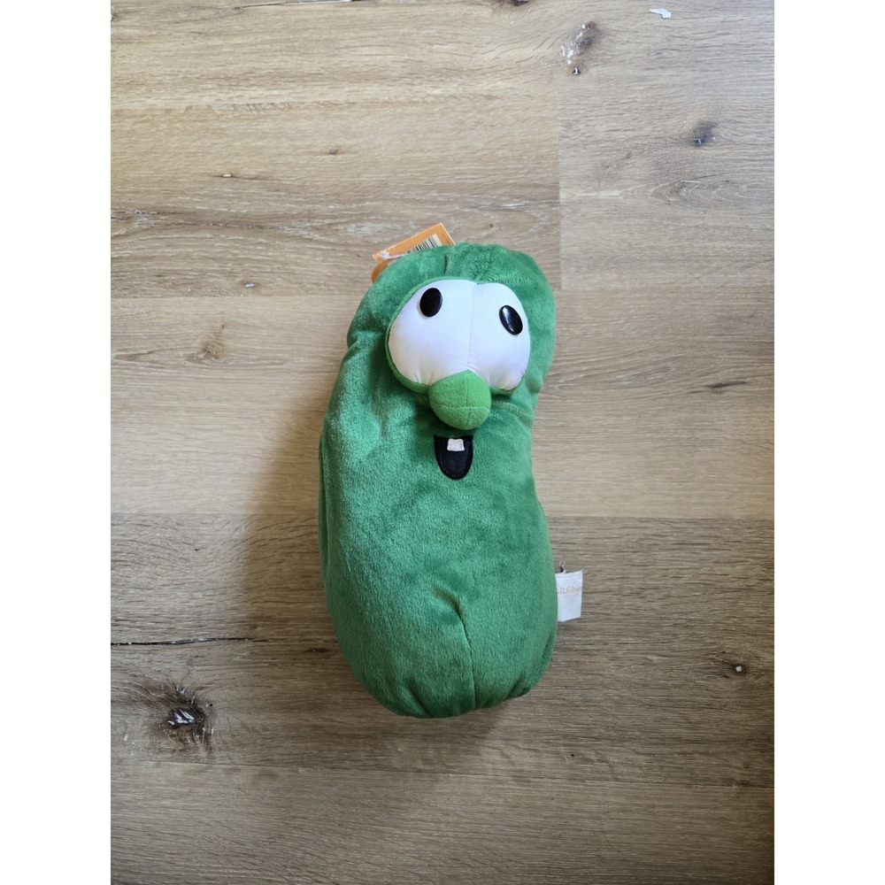 Vintage Big Idea C R Gibson Veggie Tales Larry the Cucumber 12 inch Bean Plush